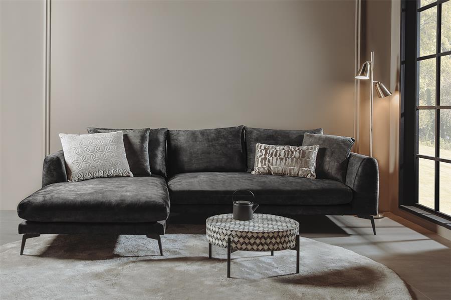 Tower Living Hoekbank Nottingham – 2,5-Zits met Chaise Longue Links – Adore Stof